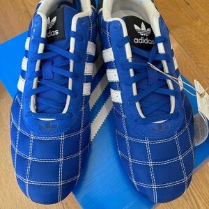 adidas Royal Blue with White Three-Stripes Sneakers